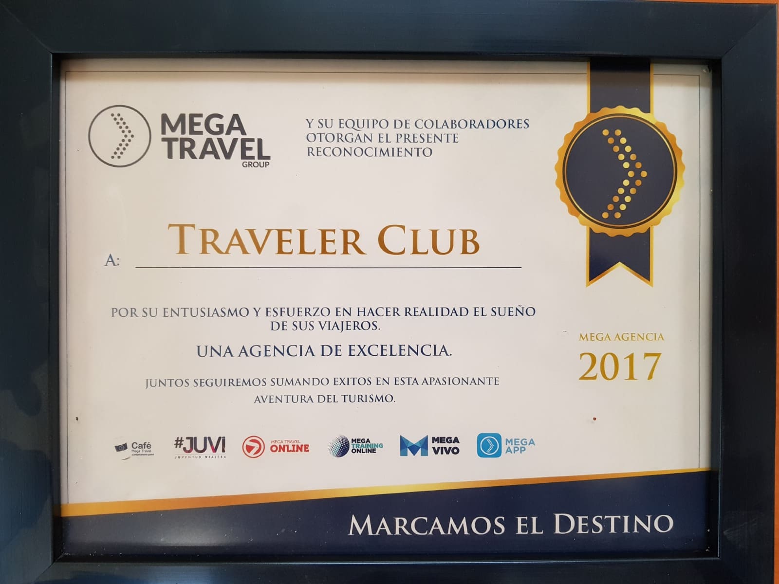 Certificado Mega Travel